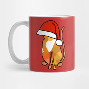 Christmas Ginger Cat in a Santa Hat Mug